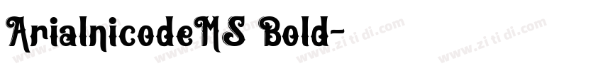 ArialnicodeMS Bold字体转换